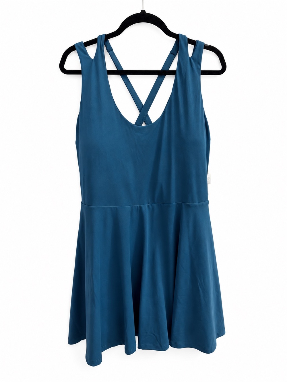 Fabletics Teal Cross-Back Tank Dress NWT